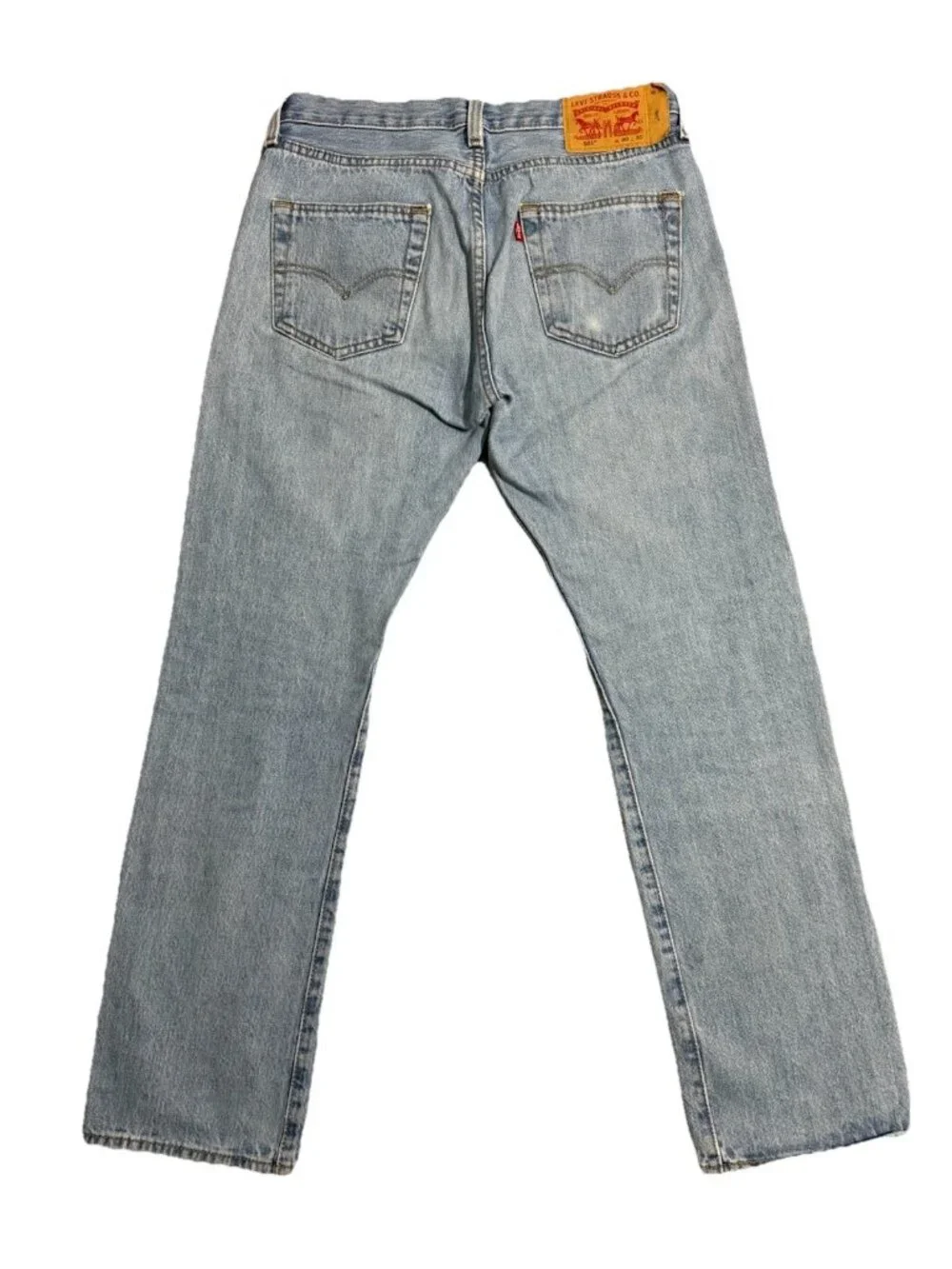 Levis Jeans Mens 30x30 Blue 501 Button Fly Regular Straight American Denim Pants